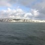 Arrivée en terre anglaise avec les falaises de Douvres